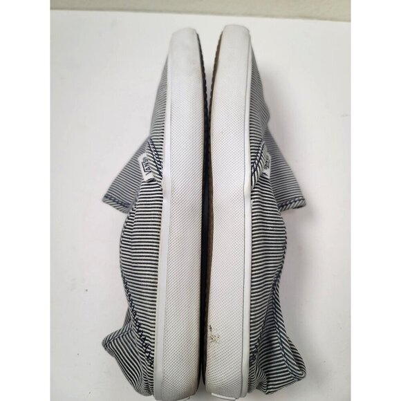 Vans Women's Slip-On Sneakers Blue & White Striped Canvas Size 9 - Picture 6 of 11